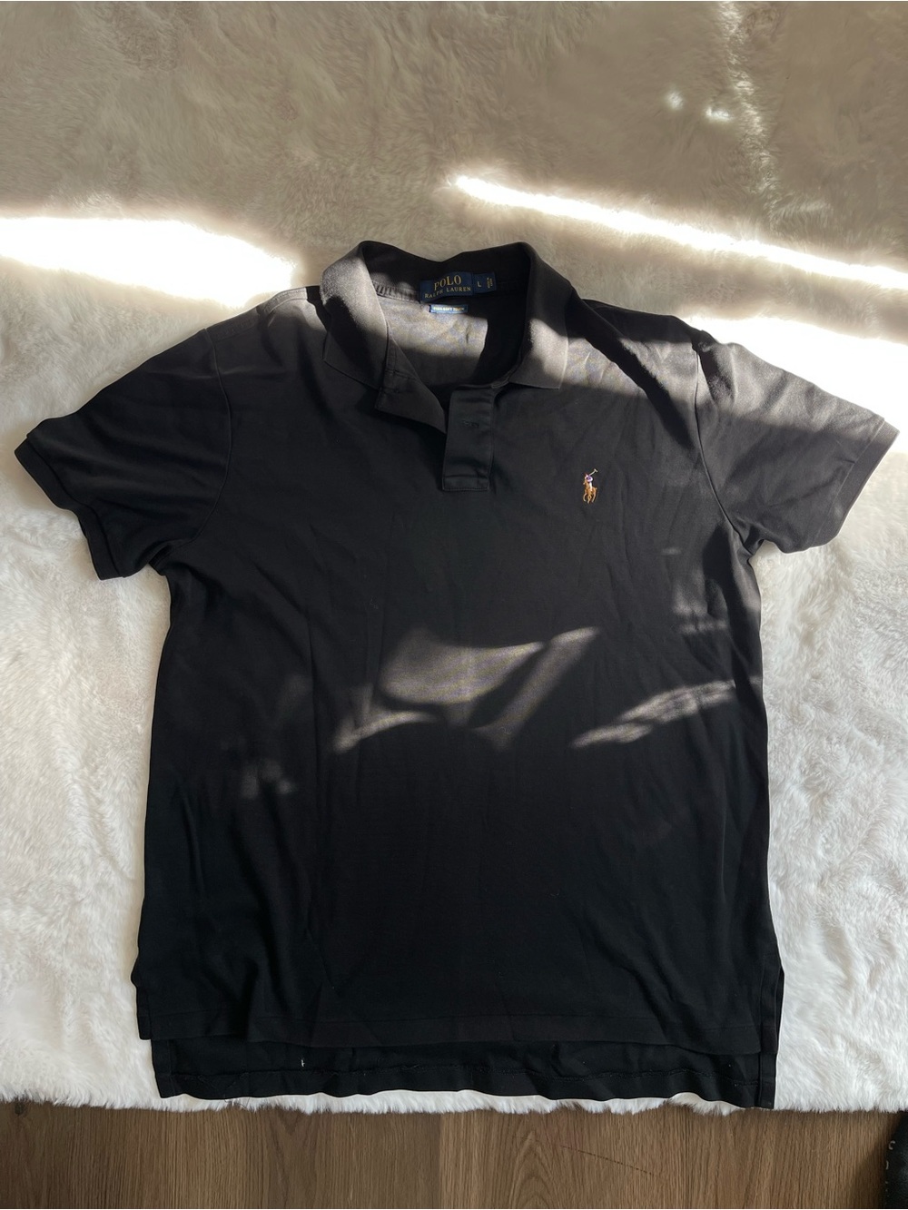 Polo by Ralph Lauren Men’s Black Polo with Embroidered Pony
